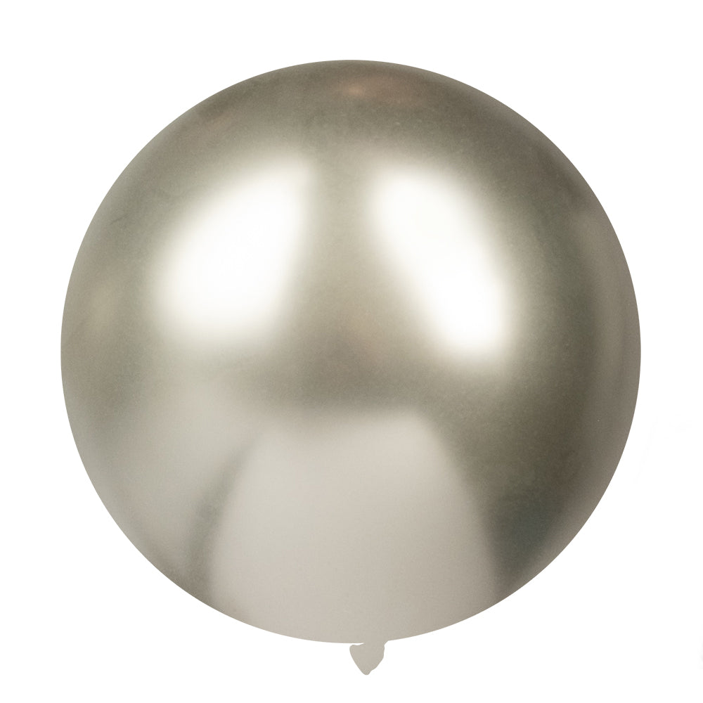 24" Round Mirror White Gold Kalisan