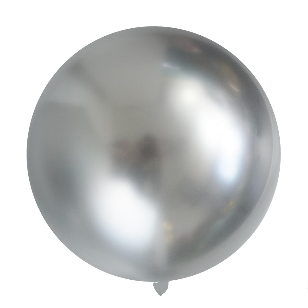 24" Round Mirror Silver Kalisan