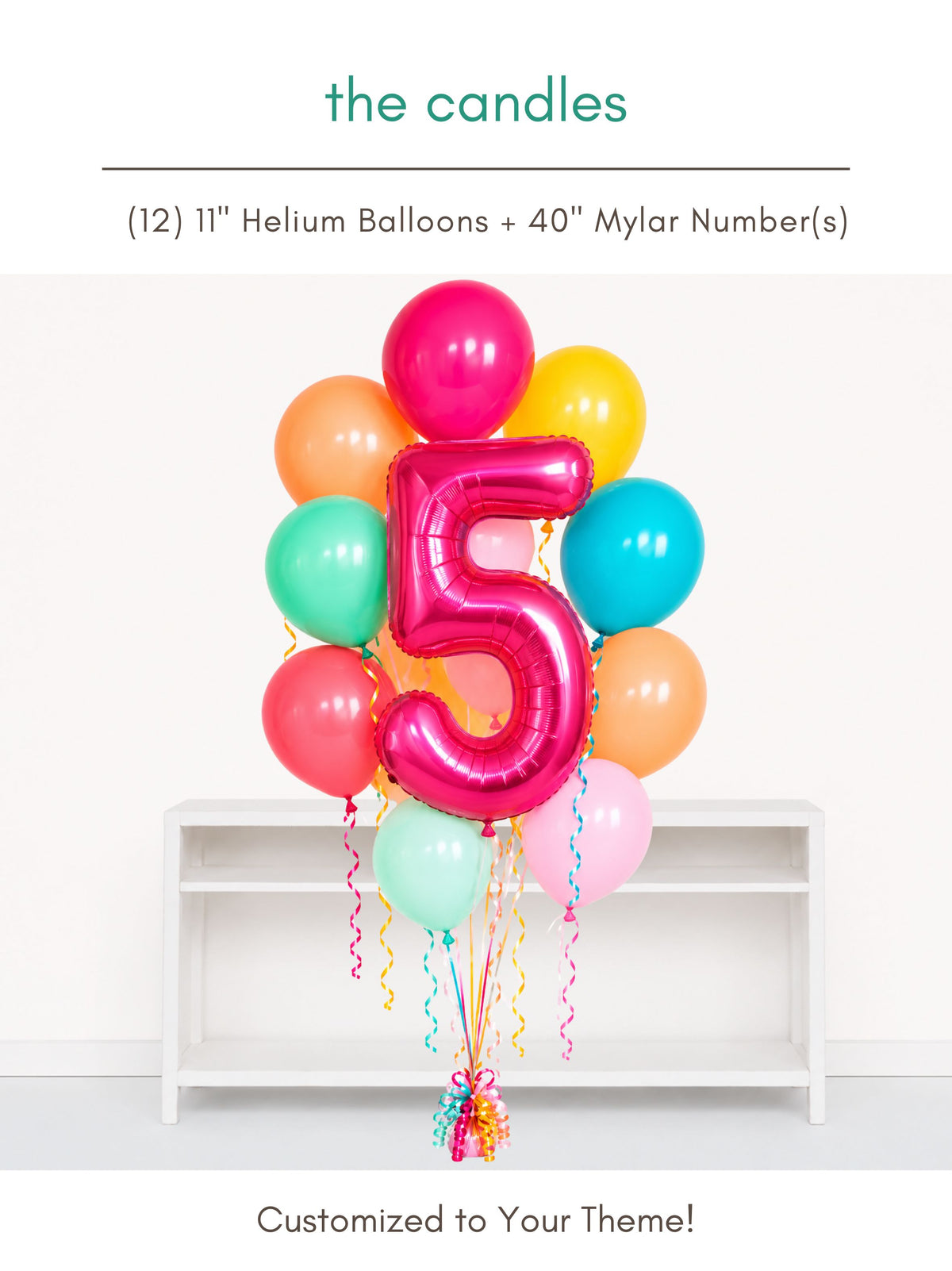Design Your Birthday • The Candles • Single Digit Helium Bouquet TO GO