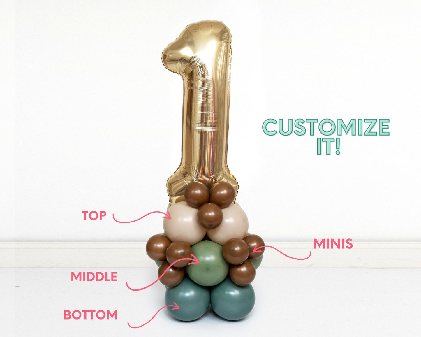 Champagne Gold Balloon Tower Kit