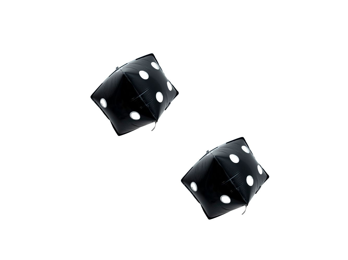 Vegas Shape - 8" Black Dice • Mylar Balloon Set