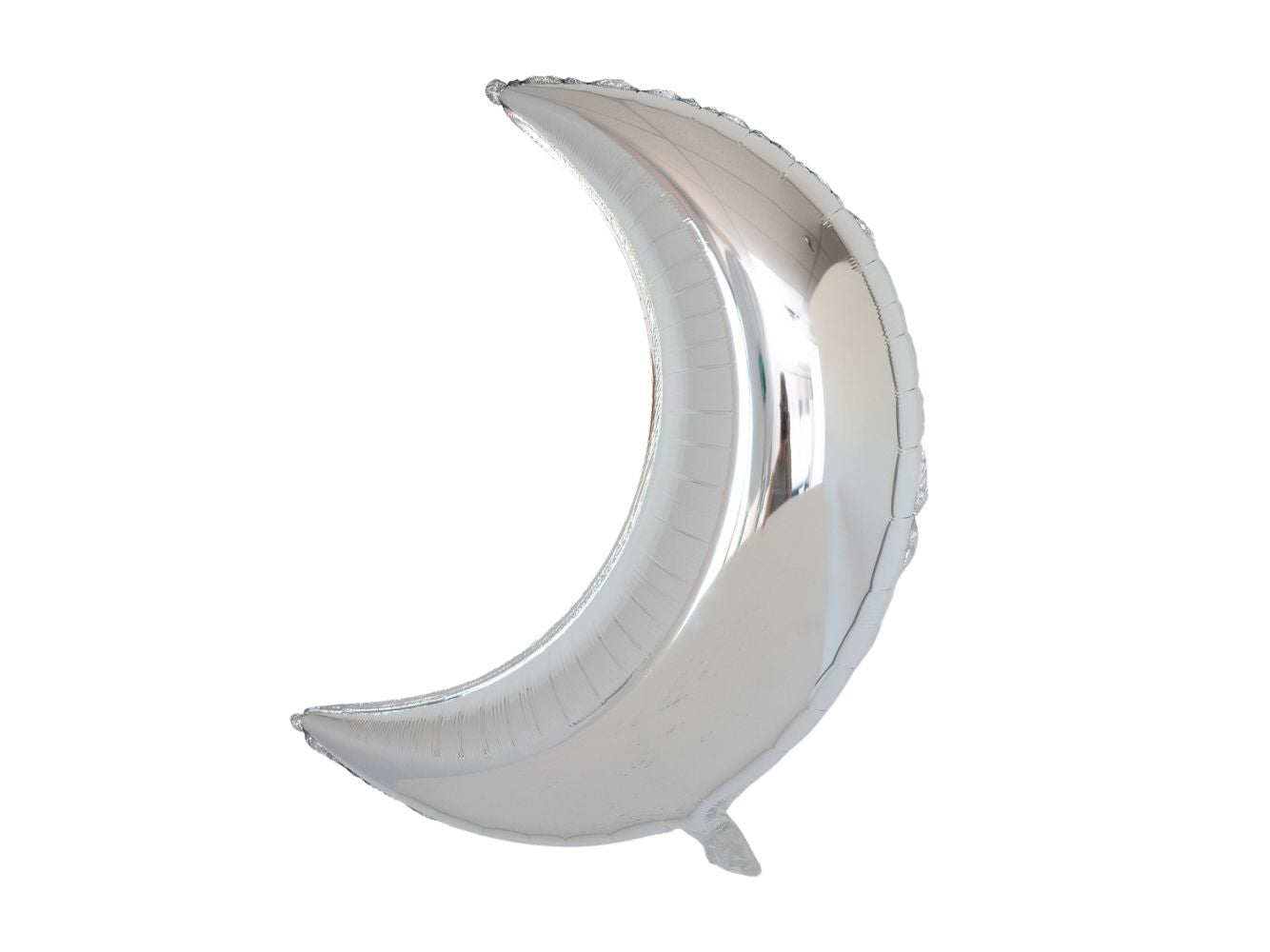 28" Crescent Moon Silver • Mylar Balloon