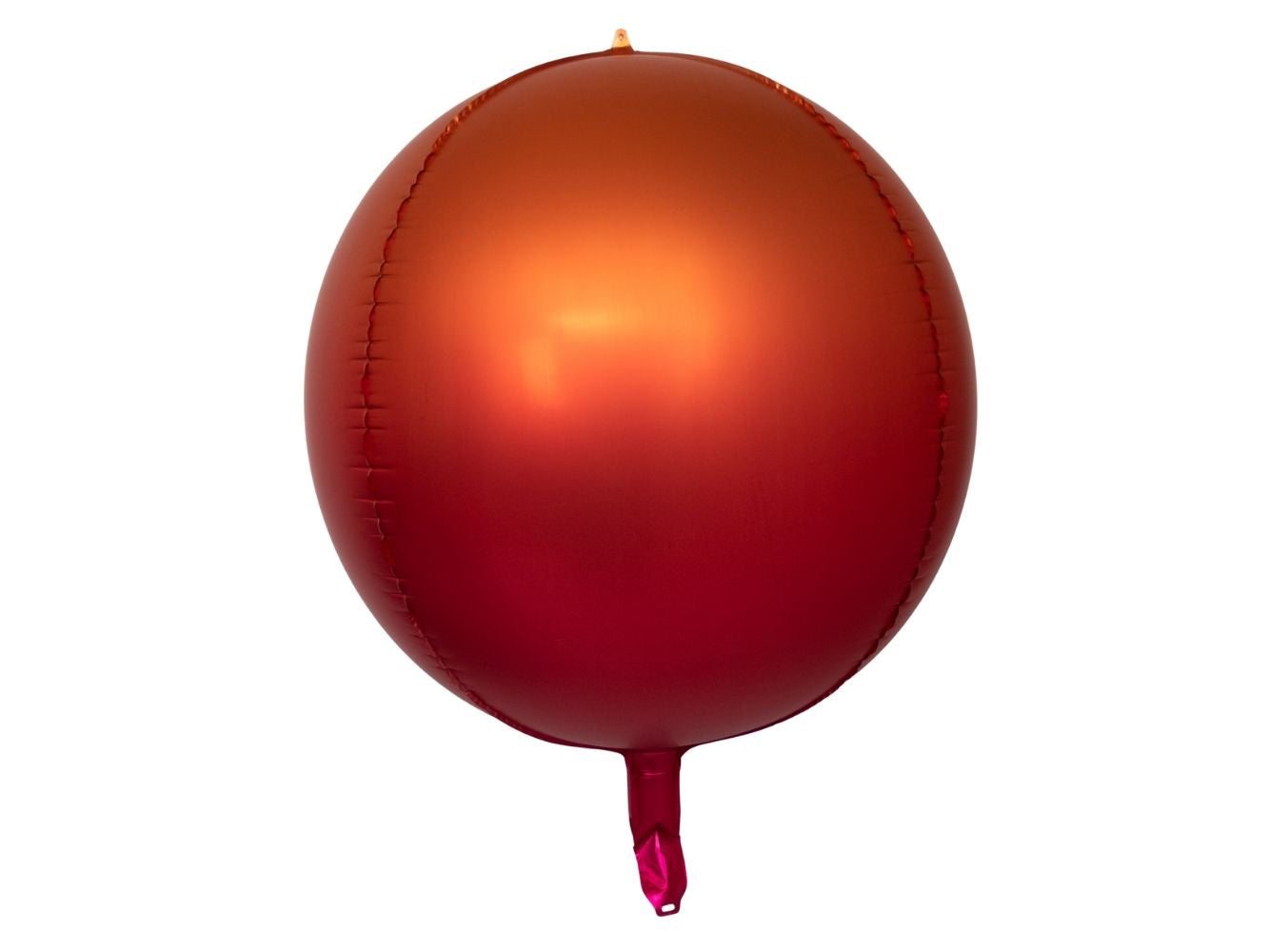 22" Orb - METAL ORANGE OMBRE SATIN • Mylar Balloon