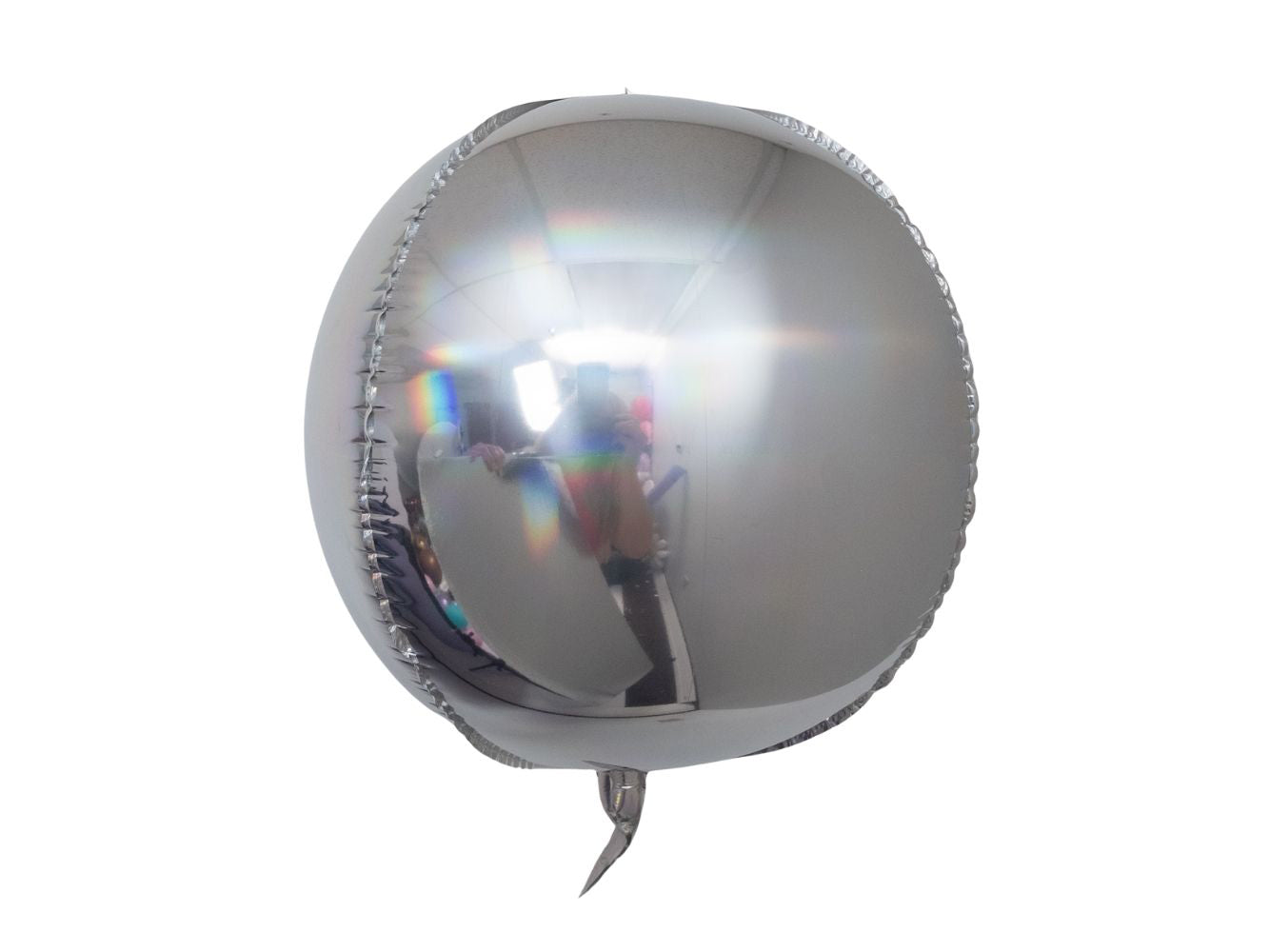 22" Orb - IRIDESCENT SILVER • Mylar Balloon