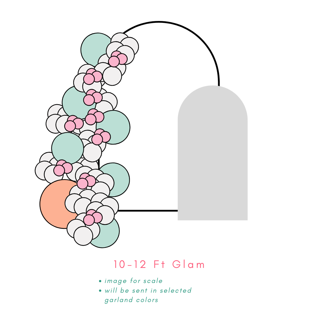 Matte Rainbow Garland  • 10-12 Foot • Glam Kit