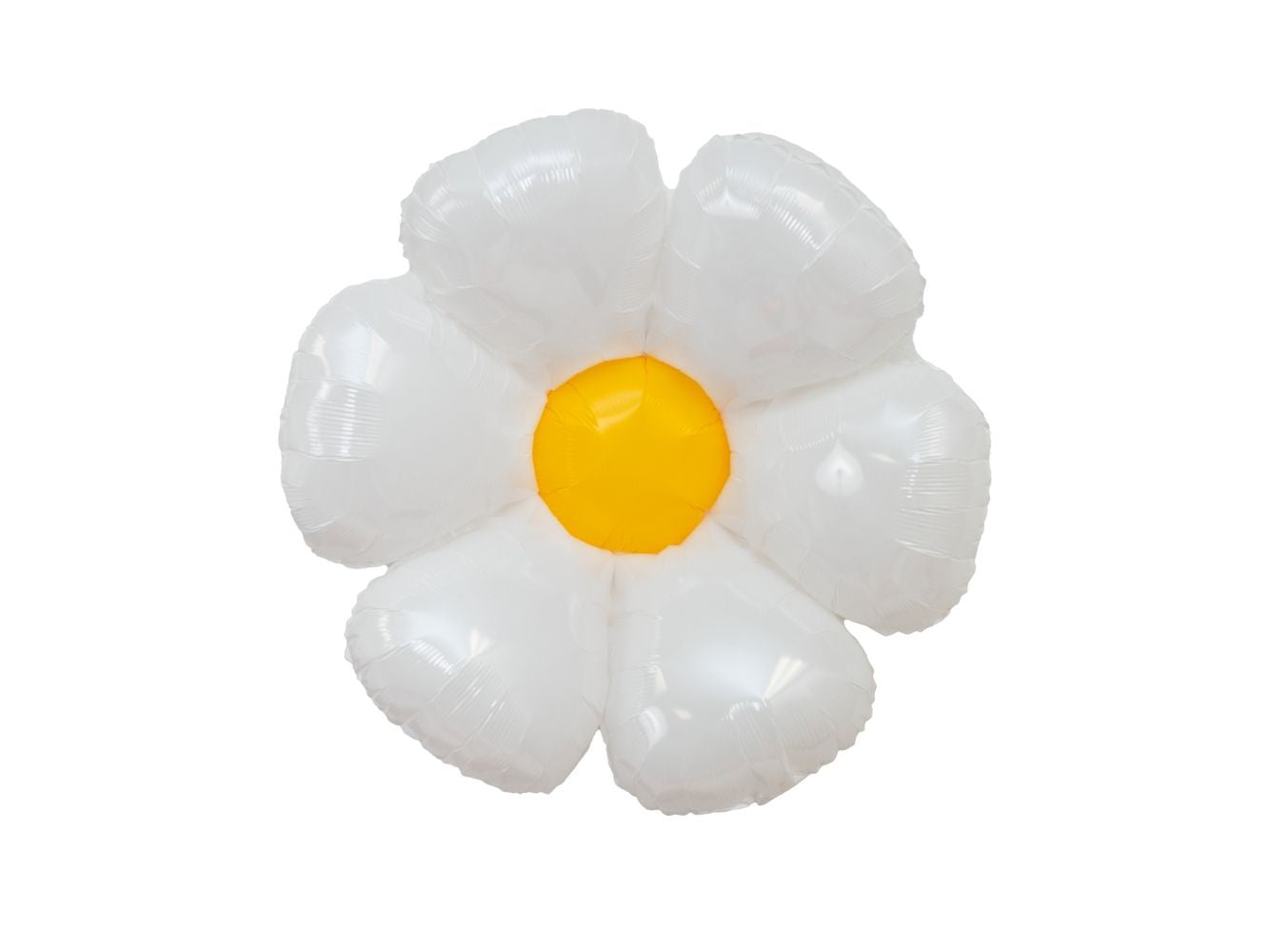 28" White Daisy  • Mylar Balloon