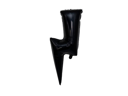 22" Lightning Bolt BLACK  • Mylar Balloon